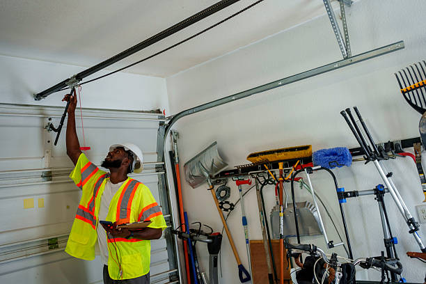 Professional Garage Door Panel Replacement technician working in Hand County County, SD